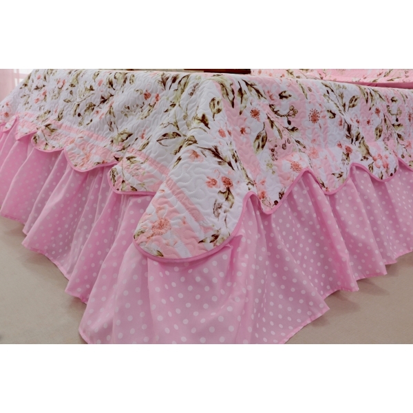 Kit Cobreleito Belize Casal Queen 05 peças Lirio