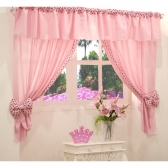 Cortina para quarto Ursinha Rosa 2 metros