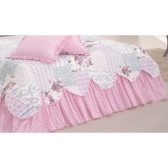 Kit Colcha Cobre leito Belize casal king size 05 pçs rosa