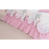 Kit Colcha Cobre leito Belize casal king size 05 pçs rosa