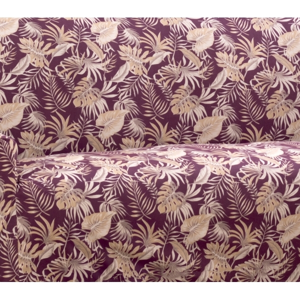 Capa de Sofa Adere Floral Vinho 02 e 03 Lugares