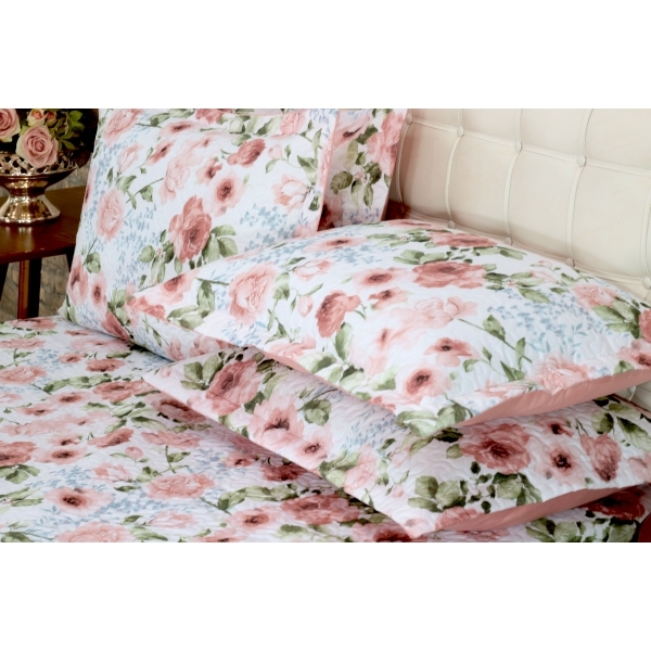 Kit Cobreleito Belize Casal Queen 05 peças Buque