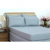 Jogo de Cama Lençol Microfibra King 03 Peças Cinza