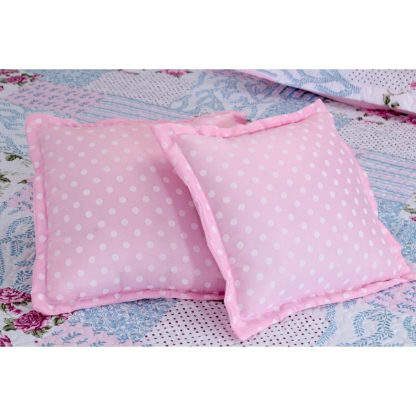 Kit Colcha Cobre leito Belize casal king size 05 pçs rosa
