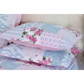 Kit Colcha Cobre leito Belize casal king size 05 pçs rosa