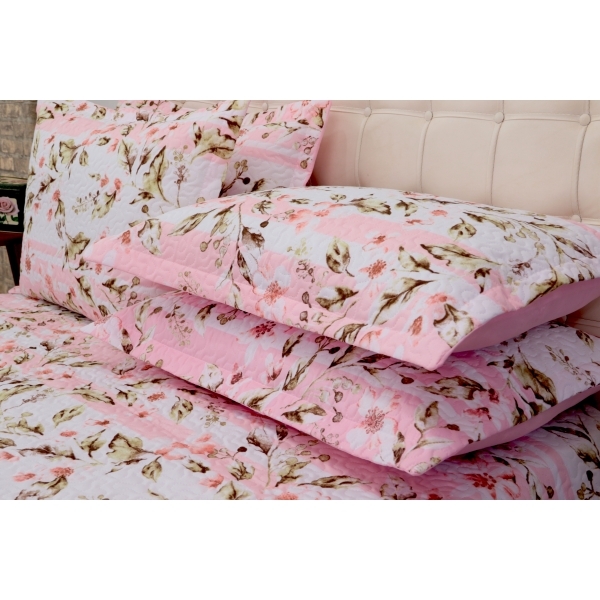 Kit Cobreleito Belize Casal Queen 05 peças Lirio