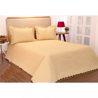 Kit Cobreleito Classic Queen 03 pçs Avelã